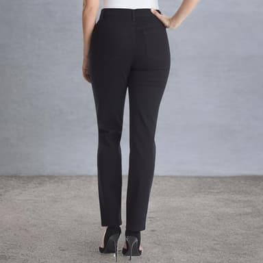 Gloria Vanderbilt Women's Amanda Classic High Rise Tapered Jean Standard, Black-DS, 8 Short - Image 5