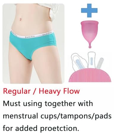 Demifill Teen Girls Period Panties Juniors First Period Starter Underwear Soft Briefs 16-18Years - Image 2