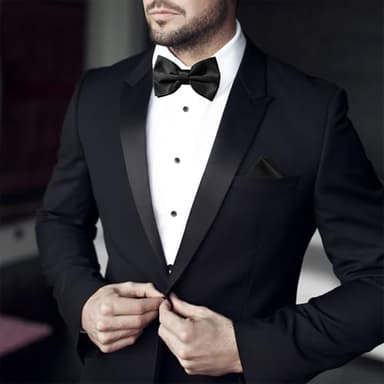 trilece Black Bow Ties for Men - Men's Solid Pre-tied Clip on Bowties for Formal Wear - Adjustable Bow Tie - Bow ties for Woman (Black) - Image 6