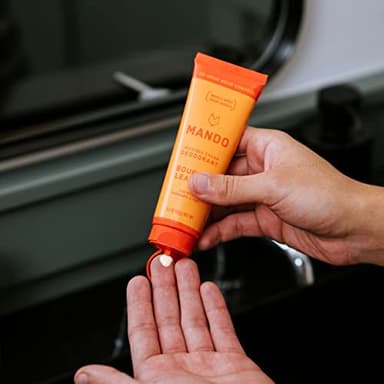 Mando Bourbon Leather Body Deodorant - 72 Hour Odor Control, Aluminum Free, Baking Soda Free - 3.0 Oz Tube and 2.6 Oz Solid Stick - Image 4
