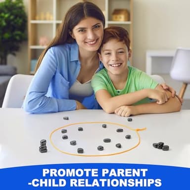 Magnetic Chess Set with 32 Travel-Stones, 3 String & Portable Storage Bag, Strategy Board Game for Family Game Night, Indoor Outdoor Use for Kids Adults (Age 9+) - Image 6