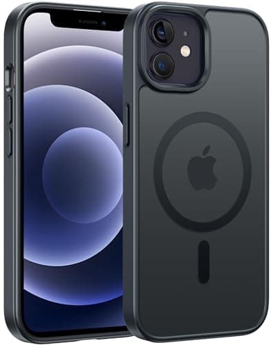 FNTCASE for iPhone 12 Phone Case: for iPhone 12 Pro Magnetic Matte Textured Military Grade Drop Protection Translucent Cell Cover - Slim Durable Shockproof Protective Bumper - Image 1