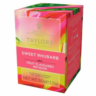 Taylors of Harrogate Sweet Rhubarb Infusion, 20 Teabags - Image 1
