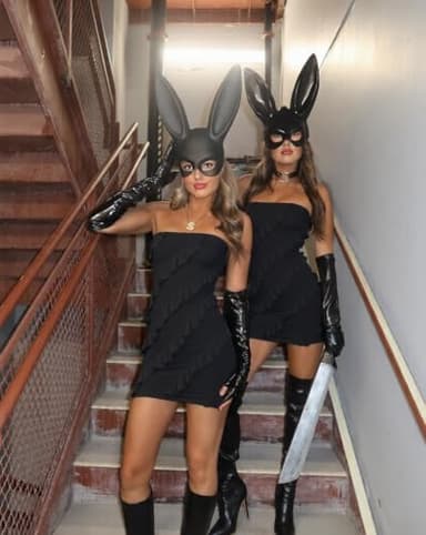 HOCILLE Women's Sexy Strapless Tube Top Bodycon Sleeveless Ruffle Mini Party Dress, Small, Black - Image 4