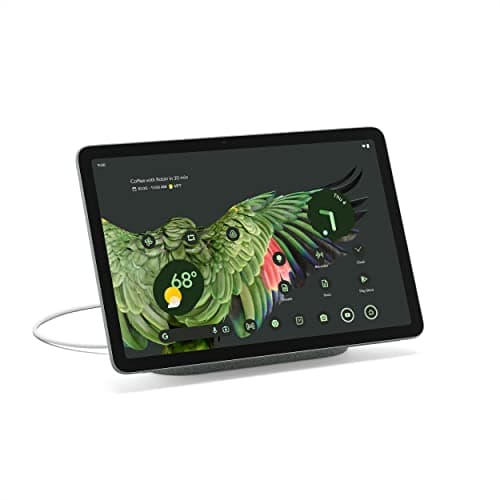Google Pixel Tablet with Charging Speaker Dock - Android Tablet with 11-Inch Screen, Smart Home Controls, and Long-Lasting Battery - Hazel/Hazel - 128 GB, 2560x1600 Pixels - Image 1