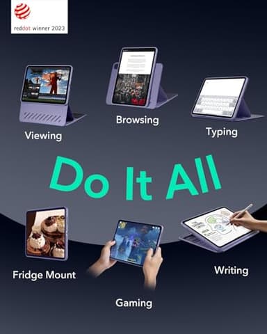 ESR for iPad Air 11 Inch Case M3/M2 (2025/2024), iPad Air 5th/4th Gen Case (2022/2020) 10.9 Inch, Removable Magnetic Cover, Adjustable Portrait/Landscape Stand, 9 Standing Angles, Purple - Image 3