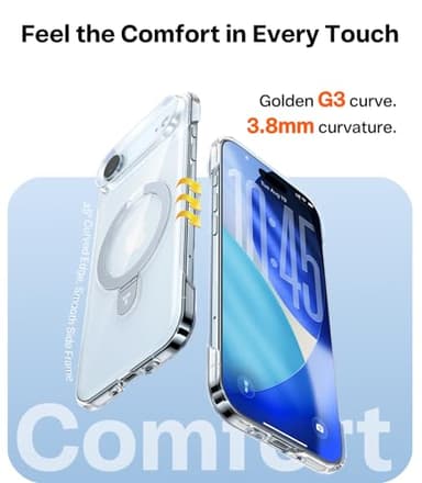 TORRAS for iPhone Air Case, Slim Magnetic Stand, Open-Edge Frame with Thin Fit, Hard PC, Fit for MagSafe, Anti-Yellowing Phone Case for iPhone 17 Air, Daily Protection, Clear - Image 5