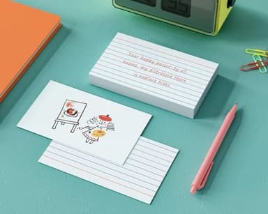 Index Cards 3x5, 300 Pack, Heavy Ruled Index Cards, Notecards 3x5 Lined, Flash Cards for Studying, Note Cards for Office, Home and School, White, 4 Packs of 75 Pack - Image 5