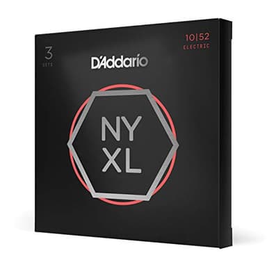 D'Addario Guitar Strings - NYXL Electric Guitar Strings - NYXL1052-3P - Unrivaled Strength, Tuning Stability, Enhanced Mid-Range - For 6 String Guitars - 10-52 Light Top/Heavy Bottom, 3-Pack - Image 1
