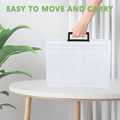 IDekooror Photo Storage Box 5" x 7", 18 Inner Extra Large Photo Organizer Container, Plastic Craft Storage Box with Handle for Pictures Stickers Stamps Seeds - Image 6