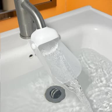 KOMIDK Faucet Extender for Bathroom Sink Faucet Extender for Toddlers Bathroom Sink Kitchen Bathtub (White) - Image 4