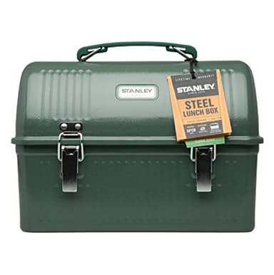 Stanley Classic Lunch Box 10 qt | Vintage Metal Lunchbox | Durable Meal Container with Handle and Latch | Stores Food, Drinks, Thermos, Water Bottle | Hammertone Green - Image 5