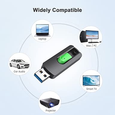 Aiibe 512GB USB 3.0 Flash Drive Thumb Drive USB Drive 512 GB Flash Drive Retractable Jump Drive 512GB for PC Laptop (Green) - Image 6