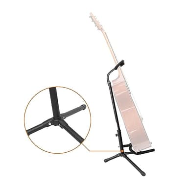 Amazon Basics Height Adjustable Foldable Guitar Stand with Secure Support for Acoustic, Electric, Bass and Banjos, Sturdy, Black - Image 5