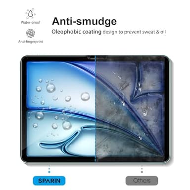 SPARIN 2 Pack Screen Protector for iPad Air 11-inch M3 2025 & M2 2024, (iPad Air 7th/6th Generation), Tempered Glass-Apple Pencil Pro & Case Compatible, Anti-Scratches, High Definition - Image 4