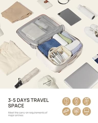Telena Travel Backpack for Women, 15.6 inch Laptop Backpack TSA Carry on Backpack Personal Item Size Flight Approved Travel Bag Daypack with Multi-Pockets for Work, Travel, Business, Beige-Brown - Image 4