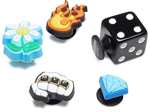 Crocs Girls and Teens Cute Collection Multi Packs Charms for Kids’ Shoes – Medium Width – Single Size MVP Kid 5-Pack One Size Medium - Image 1