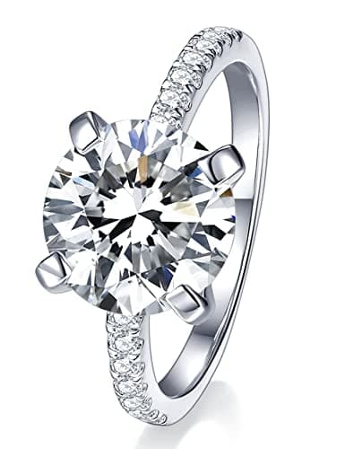 IMOLOVE Moissanite Engagement & Wedding Rings-3CT Promise Rings-65C - Image 1