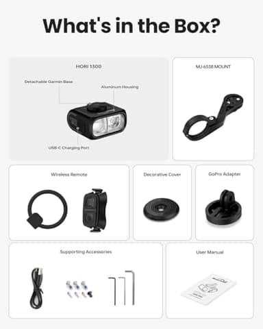 Magicshine Hori 1300 Bike Lights for Night Riding, High and Low Beam, USB-C Rechargeable Bike Headlight, IPX 6 Waterproof Bike Front Light for Road Urban Cyclists-1300 lumens - Image 9