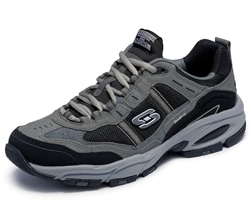 Skechers Sport Men's Vigor 2.0 Trait Memory Foam Sneaker, Charcoal/Black, 7 M US - Image 1