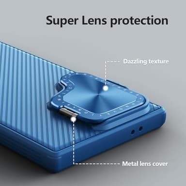 Nillkin for Samsung Galaxy S24 Ultra Case with Camera Cover, [Adjustable Kickstand] [Anti-Scratch] [Shockproof Bumper], Slim Hard Tough Protective Phone Case for Galaxy S24 Ultra Case 6.8 Inch- Black - Image 2