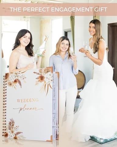 Beautiful Boho Wedding Planner Book and Organizer - Enhance Excitement and Makes Your Countdown Planning Easy - Unique Engagement Gift for Newly Engaged Couples, Future Brides and Grooms,9 X 11 inches - Image 3