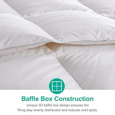 APSMILE All Season Down Feather Fibers Comforter Twin Size - Ultra-Soft High Fill-Power Hotel Collection Duvet Insert Fluffy Medium Warm Quilt Comforter with Corner Tabs(68x90, White) - Image 5