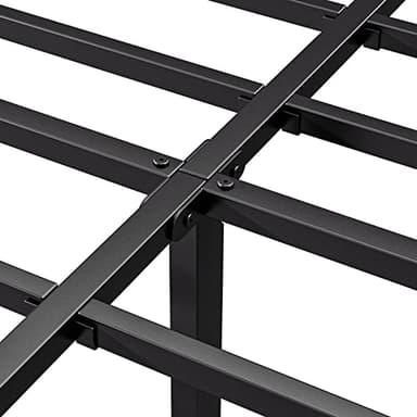 Neslime 18 Inch High Queen Bed Frame No Box Spring Needed, Heavy Duty Metal Platform Bed Frame Queen Size for Heavy People, Easy Assembly, Noise Free, Black - Image 8