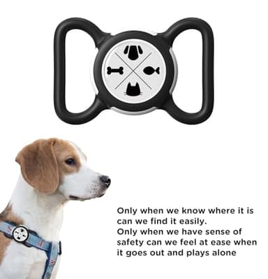 AmxminaID Waterproof Holder for Dog Collar, Tracker Protective Case, Holder for Dog Collar, Silicone Soft Lightweight (Black, Large) - Image 5