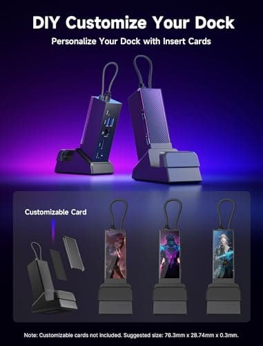 JSAUX Docking Station Compatible with ROG Ally X/ROG Ally/Steam Deck/Legion Go/Legion Go S, 6-in-1 ROG Ally X Dock with HDMI 4K@120Hz, Gigabit Ethernet, USB A & USB C 3.2 Gen 1, 100W Charging - HB0609 - Image 4