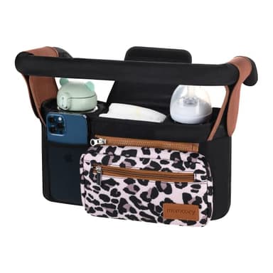 Momcozy Universal Stroller Organizer with Insulated Cup Holder Detachable Phone Bag & Shoulder Strap, Fits for Stroller like Uppababy, Baby Jogger, Britax, BOB, Umbrella and Pet Stroller - Image 1