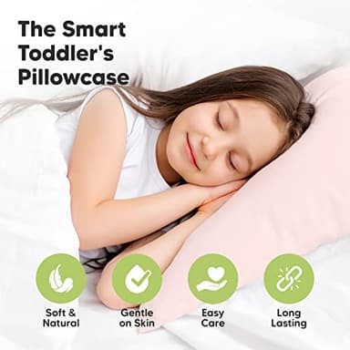 KeaBabies Toddler Pillowcase 13"x18" - Organic Cotton Toddler Pillowcase for Kids, Boys, Girls, Soft & Durable Cotton Cover for Miniature Sleepy Pillows, Cute Colors, Pillow Sold Separately(Mist Pink) - Image 6
