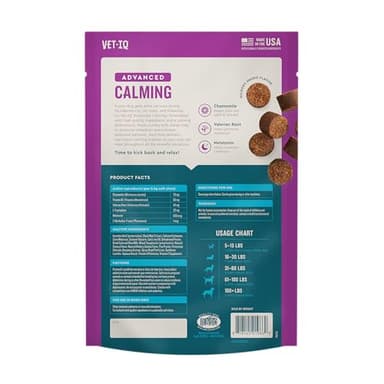 VetIQ Advanced Calming Support Supplement for Dogs, Calming Chews Help Manage Stress and Promote Relaxation, Anxiety Relief for Dogs, Made in The USA, 60 Count - Image 9