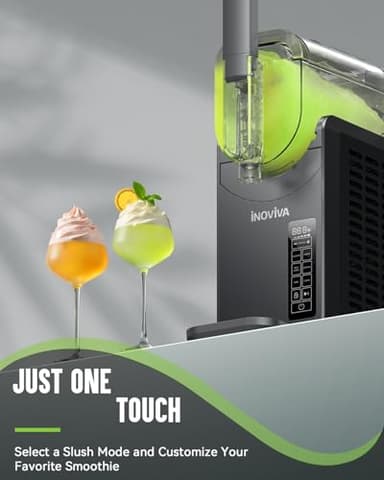 Slushie Machine, No Ice Needed, 68 oz INOVIVA Slushy Machine for Home with Self-Cleaning Function, Professional Frozen Drink Maker, 5 Preset Programs, Frozen Margaritas, Frappés, Milkshake, and More - Image 6