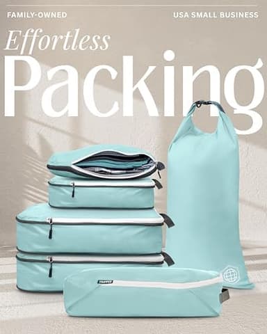 Compression Packing Cubes Set for Travel - Lightweight, Durable Clothes Organizer for Carry-On Luggage and Suitcases by TRIPPED Travel Gear - Image 5