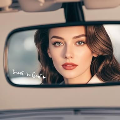 3 PCS Trust in God Rearview Mirror & Window Decals Vinyl Car Stickers for Women, Inspirational Mirror Quotes, Vanity & Car Interior Decor Stickers (Trust in God) - Image 7
