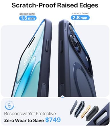 TORRAS Q3 Spin for iPhone 17 Pro Case, Patented 360 Magnetic Stand, Fit for MagSafe, Built-in Ring Holder Kickstand, Military Grade Protective Phone Case for iPhone 17 Pro, Camera Control, Deep Blue - Image 7