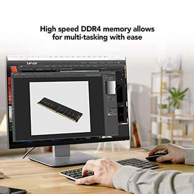 Lexar 16GB Single DDR4 UDIMM RAM 3200MT/s CL22 288-Pin Desktop Memory, Black (LD4AU016G-B3200GSST) - Image 3