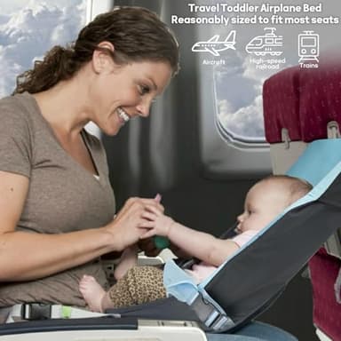Toddler Airplane Bed for 1-12 Months Old Baby, Portable Toddler Bed, Baby Travel Essentials for Flying, Suitable for Airplanes - Image 2