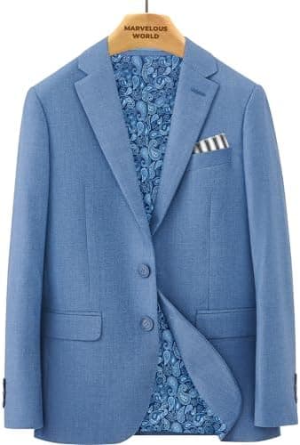 Marvelous World Boys' Formal Slim Fit Suit Set, Adjustable Waist - Image 7