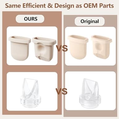 4pcs Silicone Diaphragms Compatible with eufy S1 Pro/S1/E10/E20 Wearable Breast Pump, Replace for eufy Pump Parts Diaphragm,Not Original eufy Parts - Image 4