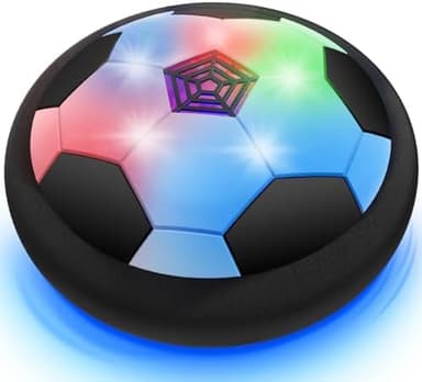 Toyk Boy Toys - LED Hover Soccer Ball - Air Power Training Ball Playing Football Indoor Outdoor Game - Birthday Gifts for Kids, Age 3 4 5 6 7 8-12 Year Old Boys - Soccer - Image 3