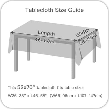 maxmill Rectangle Textured Tablecloth Waterproof Spillproof Wrinkle Free Table Cloth, Kitchen Dining Tabletop Decoration, Fabric Table Cover for Outdoor and Indoor Use, 52 x 70 Inch, Sage Green - Image 2