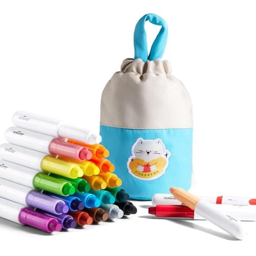 Jar Melo Jumbo Crayons for Toddlers, 24 Colors Washable Crayons with 108 Free PDF Coloring Pages, Unbreakable and Easy to Hold, Safe Art Supplies for Kids Ages 1-3, 2-4, 4-8 - Image 1