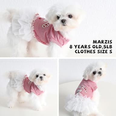 LyssKMK Cherry Pattern Dog Dress Puppy Sleeveless Shirt Tutu Skirt Dog Summer Dress with Bowknot Pet Summer Costume Outfits for Small Medium Dogs (Cherry Red) XL - Image 2
