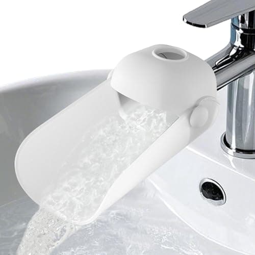 KOMIDK Faucet Extender for Bathroom Sink Faucet Extender for Toddlers Bathroom Sink Kitchen Bathtub (Grey) - Image 1