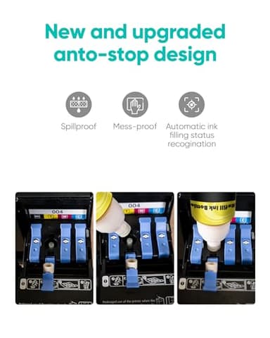 552 Pigment Ink Refill Ink Bottle for Epson 552 Ink Used for EcoTank Photo ET-8500, ET-8550 Printer (1 Photo Black, 1 Black, 1 Cyan, 1 Magenta, 1 Yellow, 1 Grey, 6-Pack) - Image 5