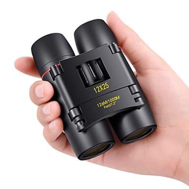 POLDR 12X25 Small Pocket Binoculars Compact Adults,Mini Kids Binoculars Boys for Bird Watching,Concert Theater Opera - Image 1