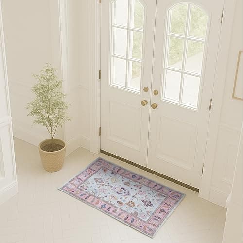 Fame Rugs Modern Oushak Rug. Vintage Turkish Oriental Inspired Small Area Rugs. Doormat Luxury Living Room Bedroom Bathroom Kitchen Entry 2' x 3' - Image 1