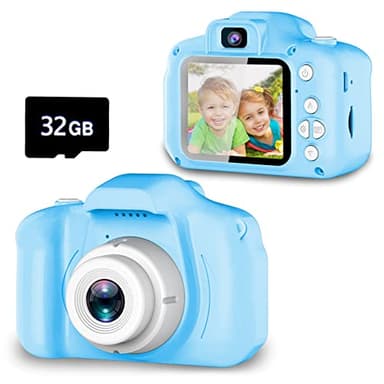 Seckton Upgrade Kids Selfie Camera, Christmas Birthday Gifts for Boys Age 3-9, HD Digital Video Cameras for Toddler, Portable Toy for 3 4 5 6 7 8 Year Old Boy with 32GB SD Card-Blue - Image 1